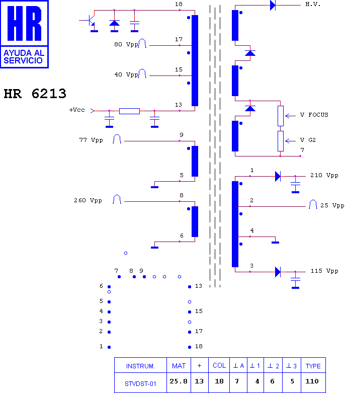 Schematic diagram for HR 6213