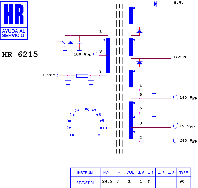 Schematic diagram for HR 6215