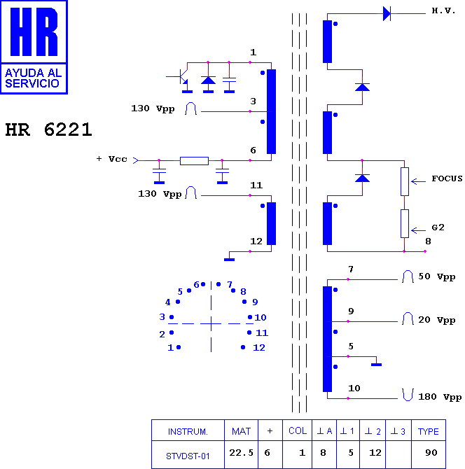 Schematic diagram for HR 6221