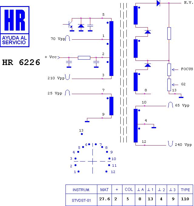Schematic diagram for HR 6226