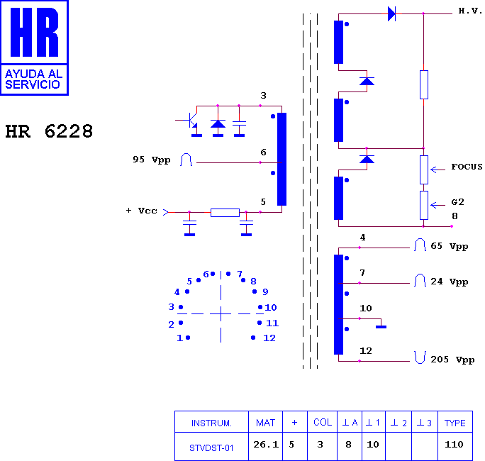 Schematic diagram for HR 6228