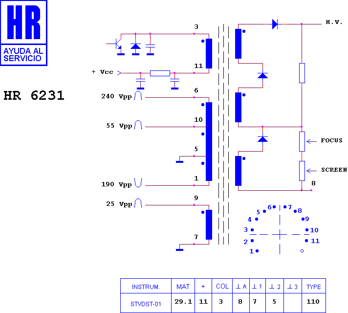 Schematic diagram for HR 6231