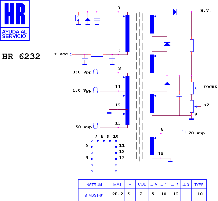 Schematic diagram for HR 6232
