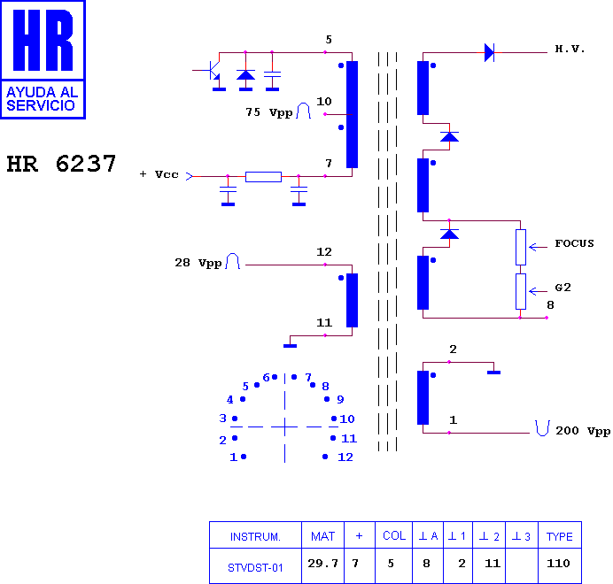 Schematic diagram for HR 6237