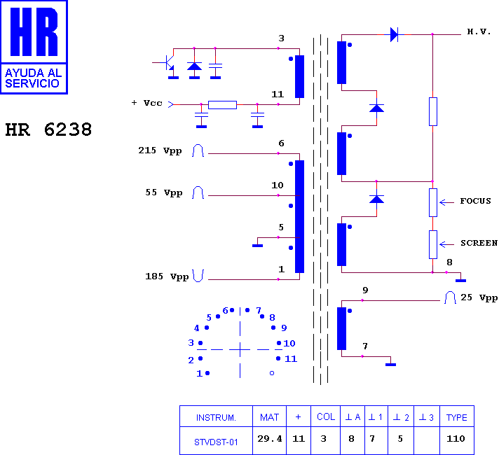 Schematic diagram for HR 6238