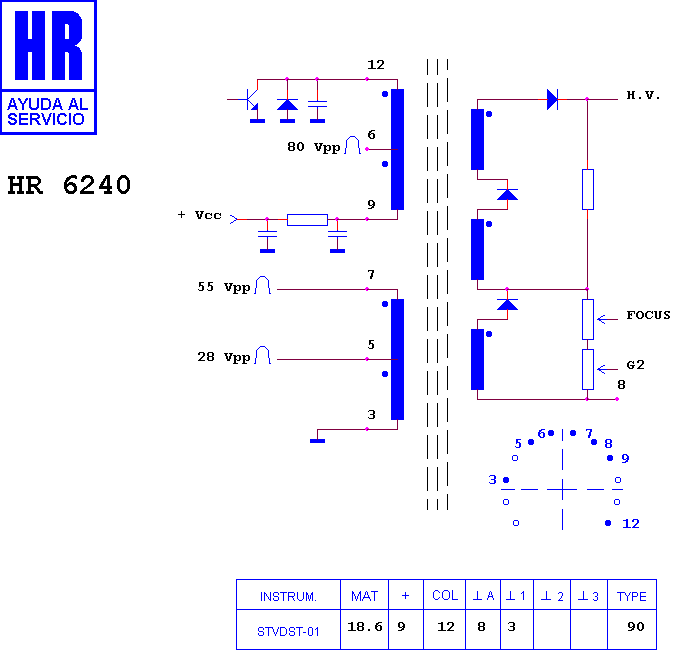 Schematic diagram for HR 6240