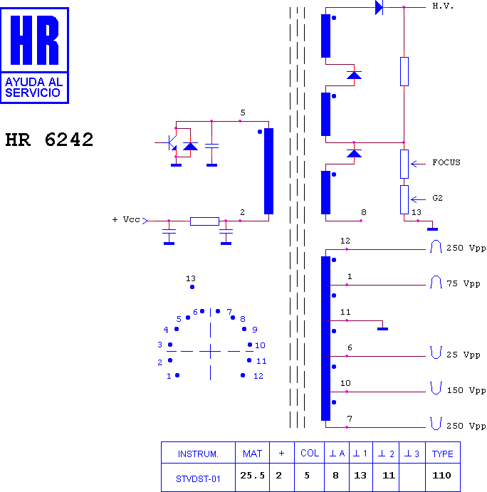 Schematic diagram for HR 6242