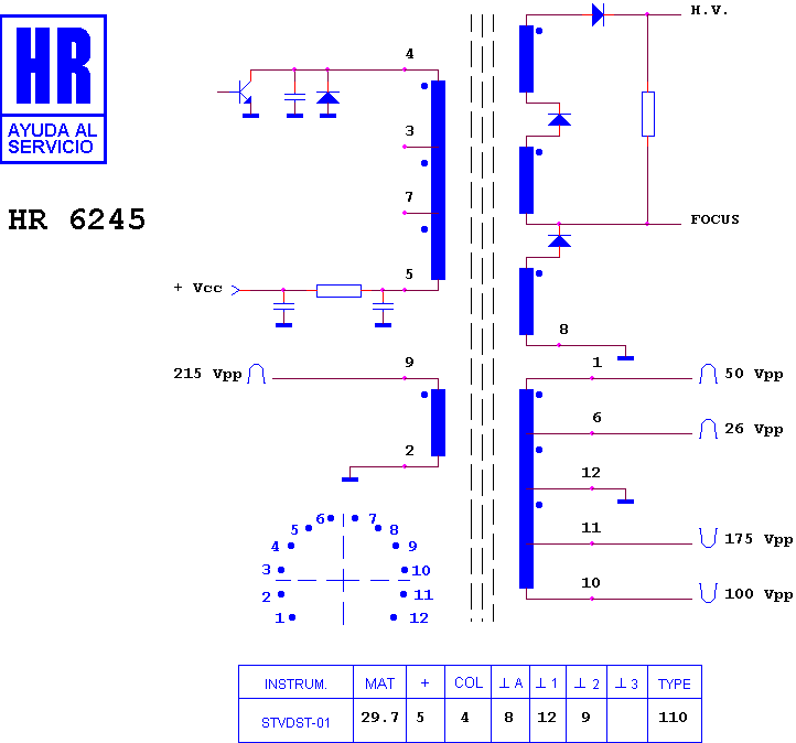 Schematic diagram for HR 6245