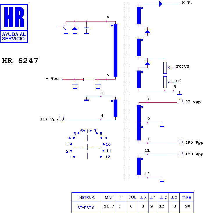 Schematic diagram for HR 6247
