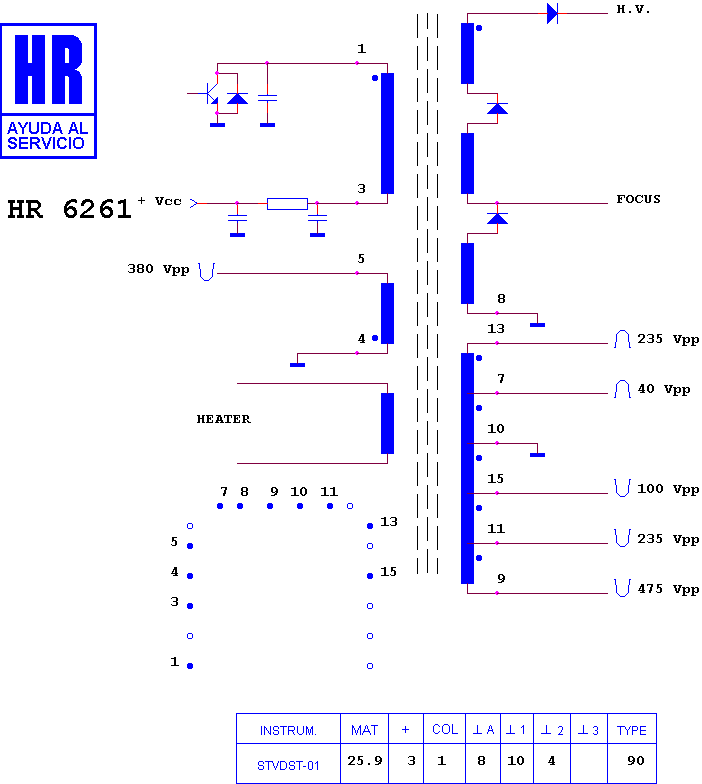 Schematic diagram for HR 6261