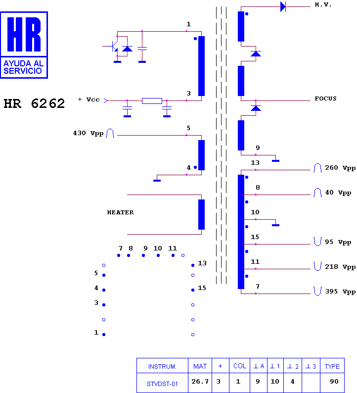 Schematic diagram for HR 6262
