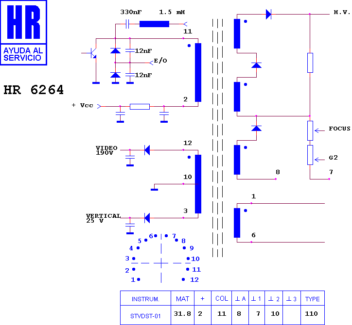 Schematic diagram for HR 6264