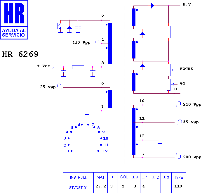 Schematic diagram for HR 6269
