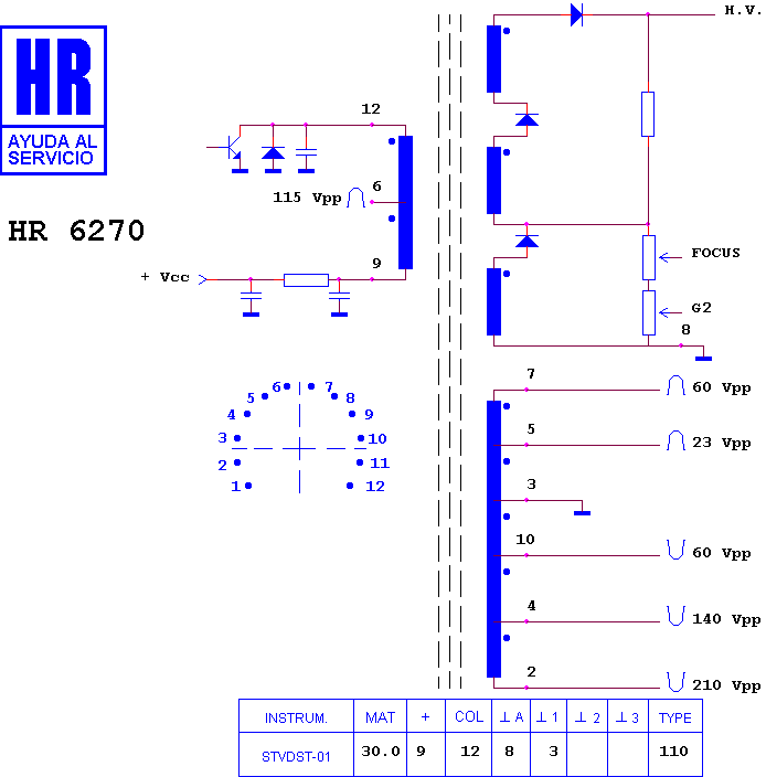 Schematic diagram for HR 6270
