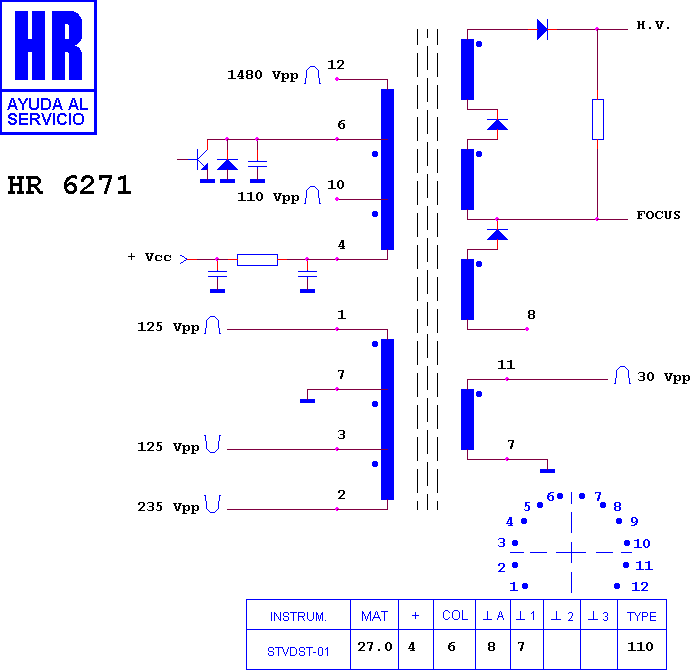 Schematic diagram for HR 6271