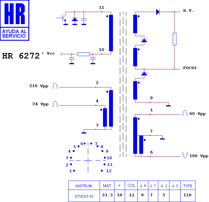 Schematic diagram for HR 6272