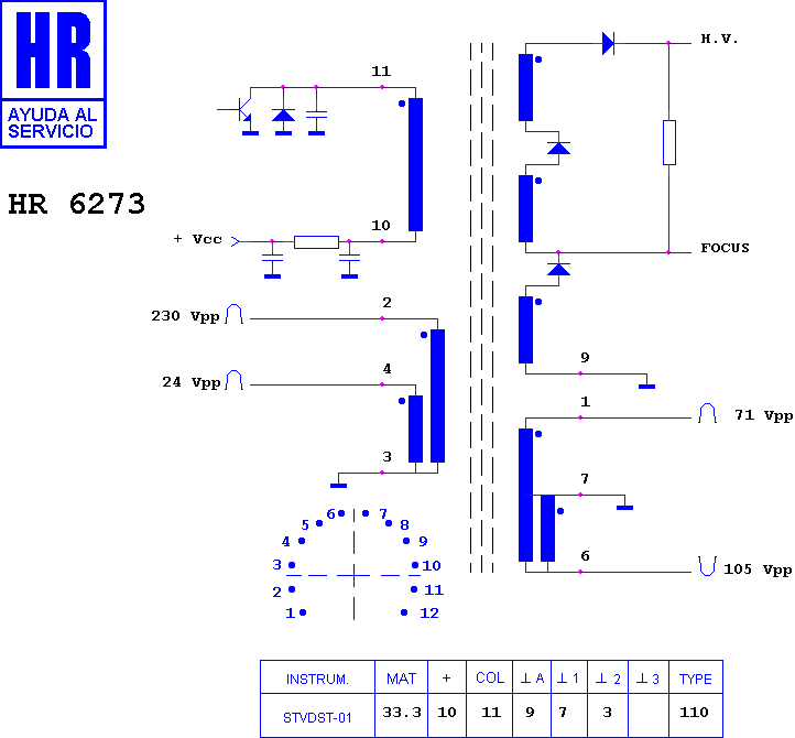 Schematic diagram for HR 6273