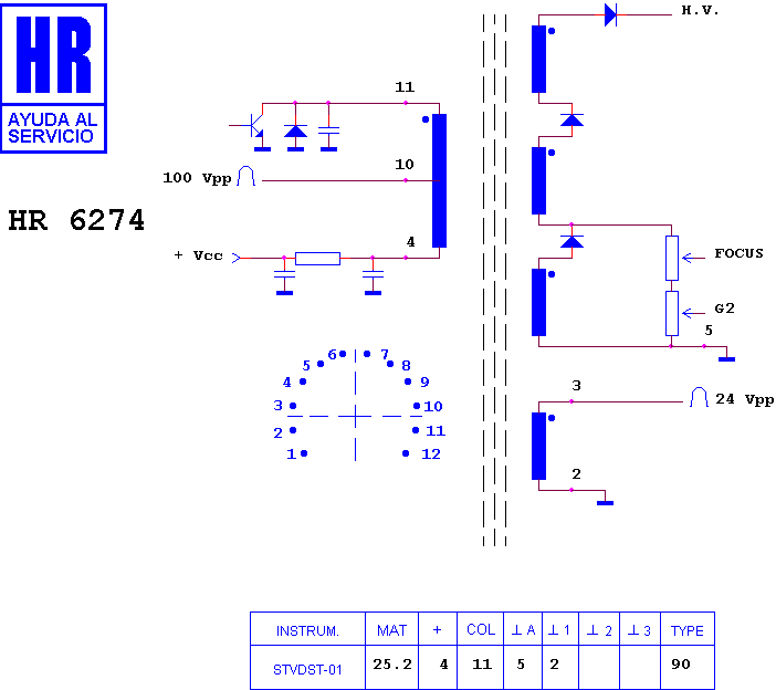 Schematic diagram for HR 6274