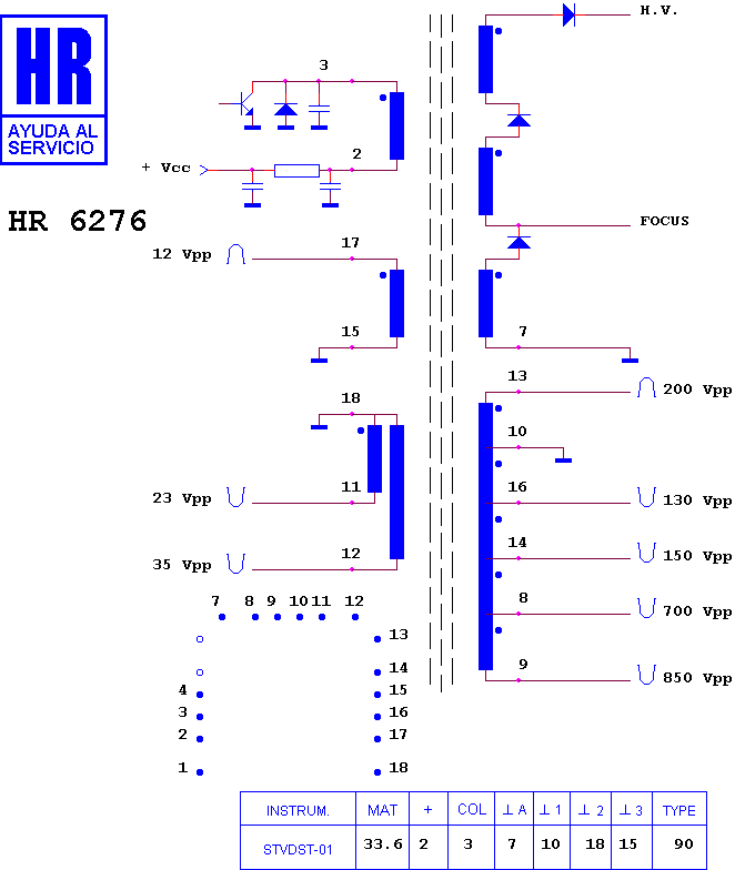 Schematic diagram for HR 6276