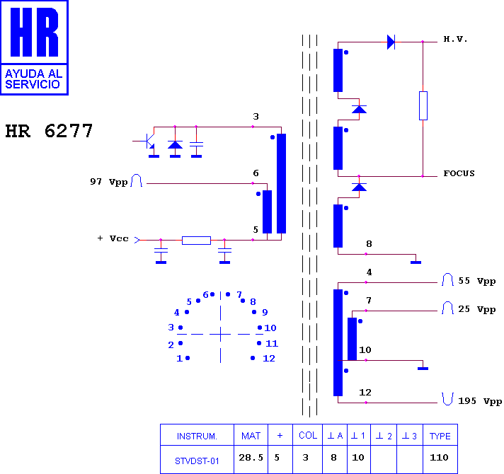 Schematic diagram for HR 6277