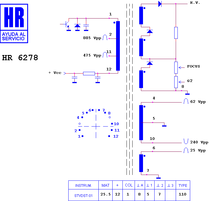 Schematic diagram for HR 6278