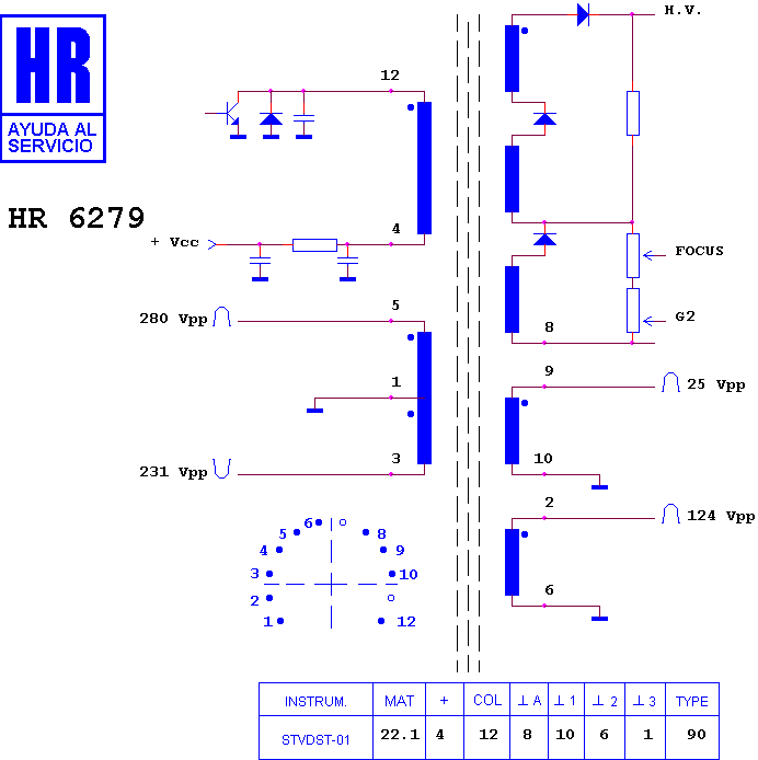 Schematic diagram for HR 6279