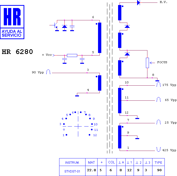 Schematic diagram for HR 6280