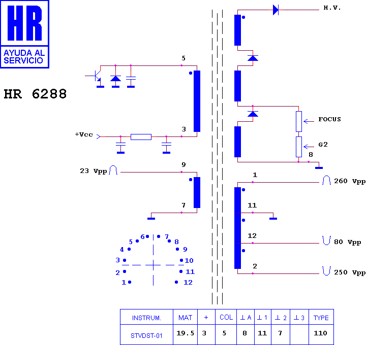 Schematic diagram for HR 6288