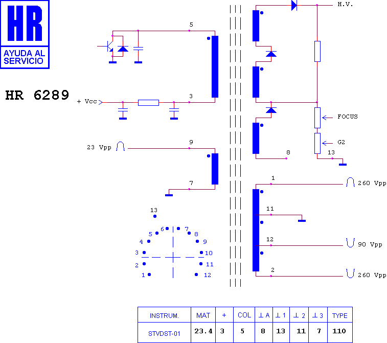 Schematic diagram for HR 6289