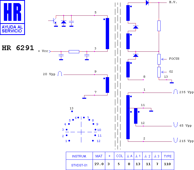 Schematic diagram for HR 6291