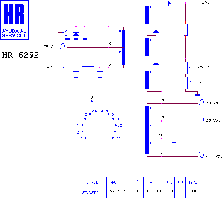 Schematic diagram for HR 6292