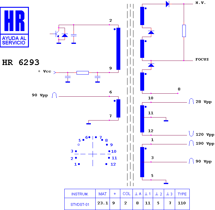 Schematic diagram for HR 6293