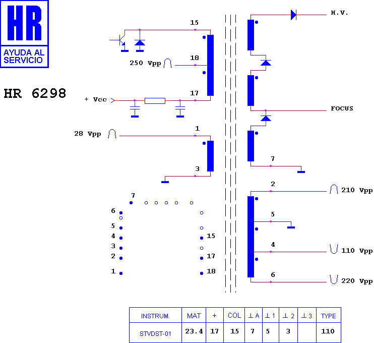 Schematic diagram for HR 6298