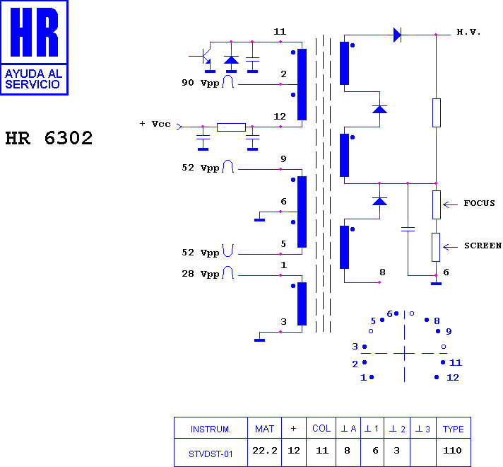 Schematic diagram for HR 6302