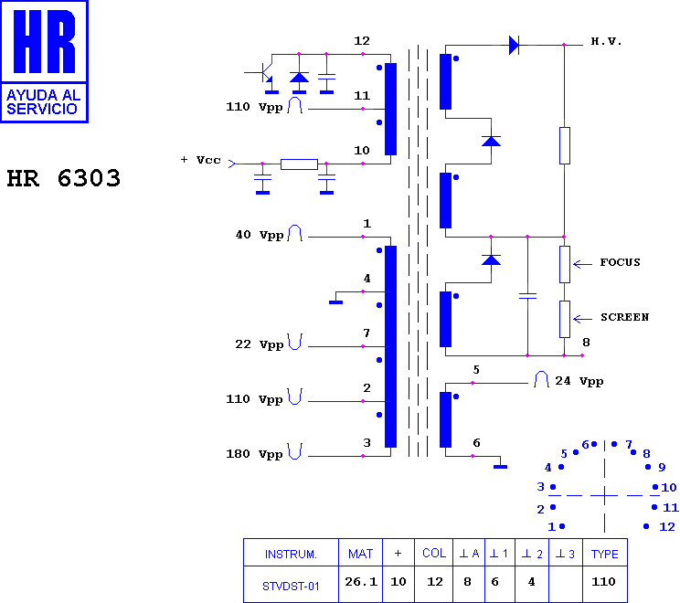 Schematic diagram for HR 6303