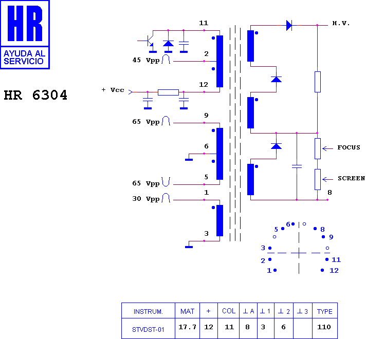 Schematic diagram for HR 6304