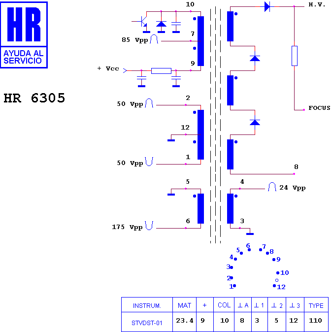 Schematic diagram for HR 6305
