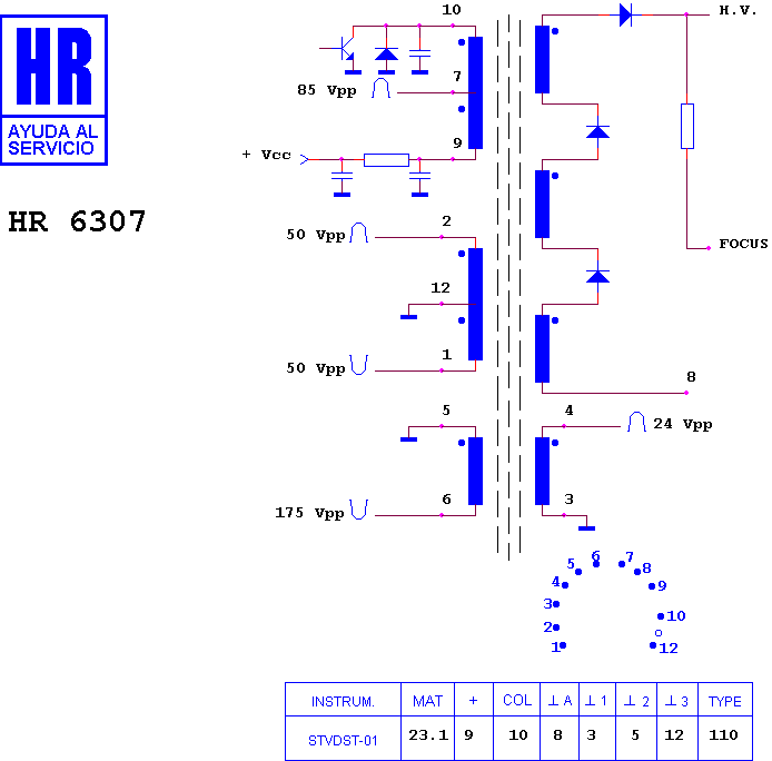 Schematic diagram for HR 6307