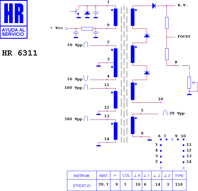 Schematic diagram for HR 6311