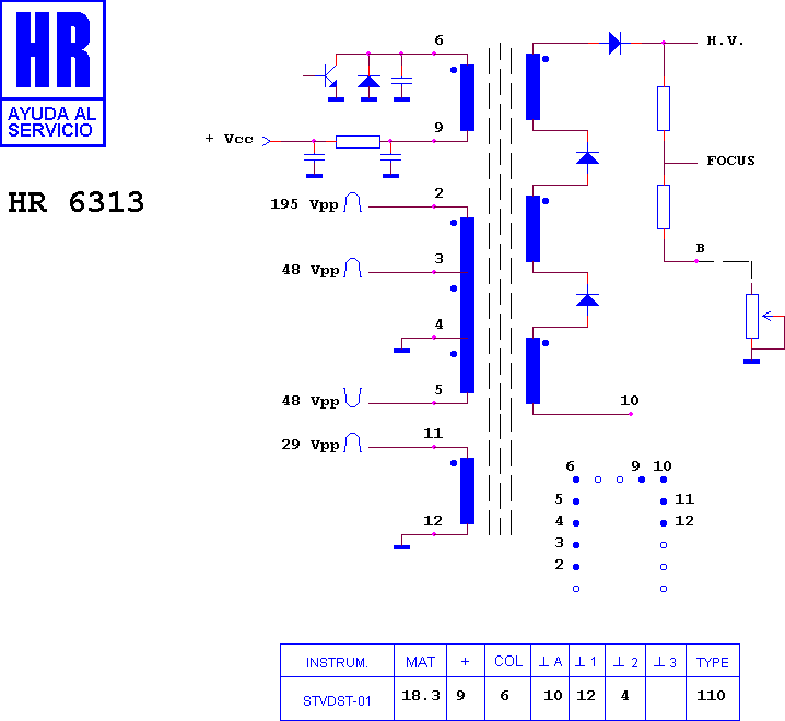 Schematic diagram for HR 6313