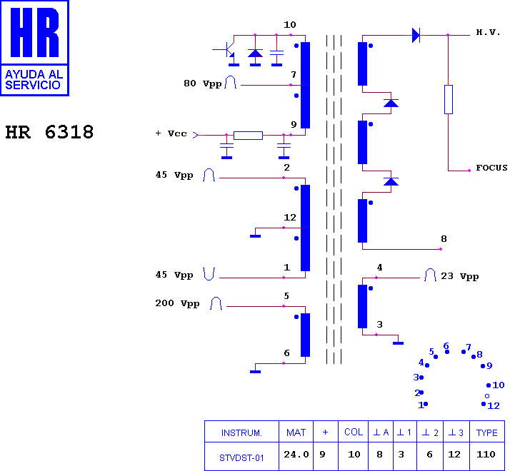 Schematic diagram for HR 6318
