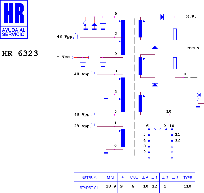 Schematic diagram for HR 6323