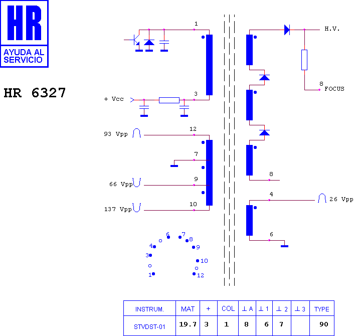 Schematic diagram for HR 6327