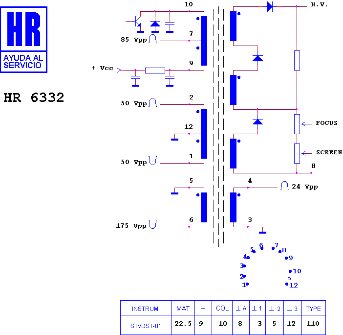 Schematic diagram for HR 6332