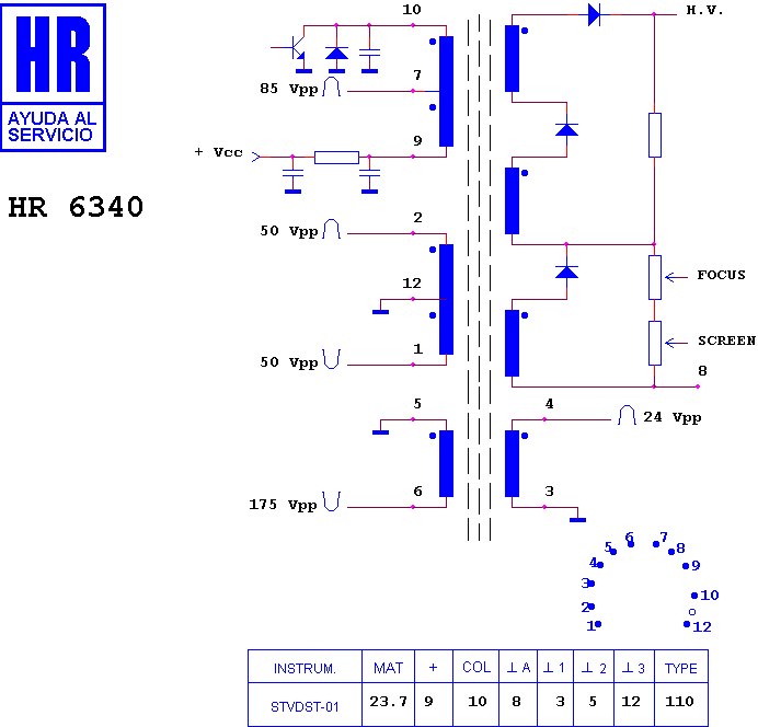Schematic diagram for HR 6340
