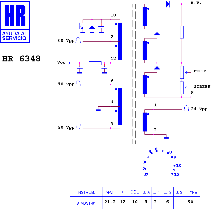 Schematic diagram for HR 6348