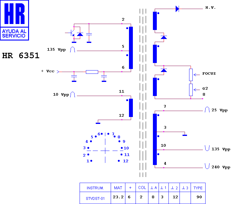 Schematic diagram for HR 6351