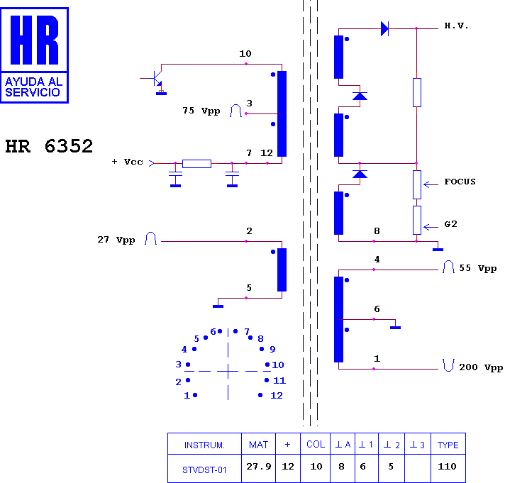 Schematic diagram for HR 6352