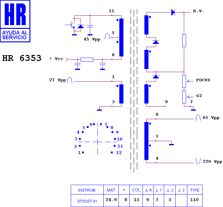 Schematic diagram for HR 6353