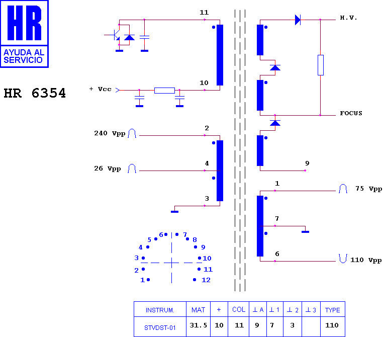 Schematic diagram for HR 6354